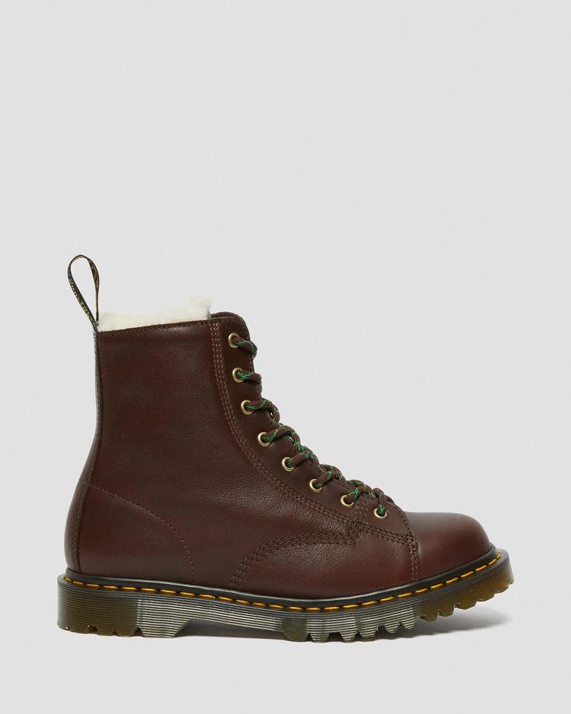 Dr Martens Barton Made in England Shearling Gevoerde Leren Winterschoenen Heren Bruin | NL 239ILH